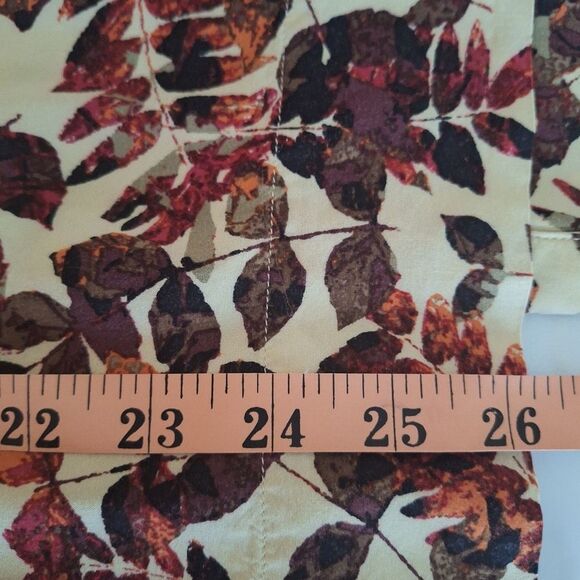 J. Jill Womens Tunic Blouse Autumn Fall Leaves 3/4 Sleeve Loose Officecore Large - Picture 9 of 9